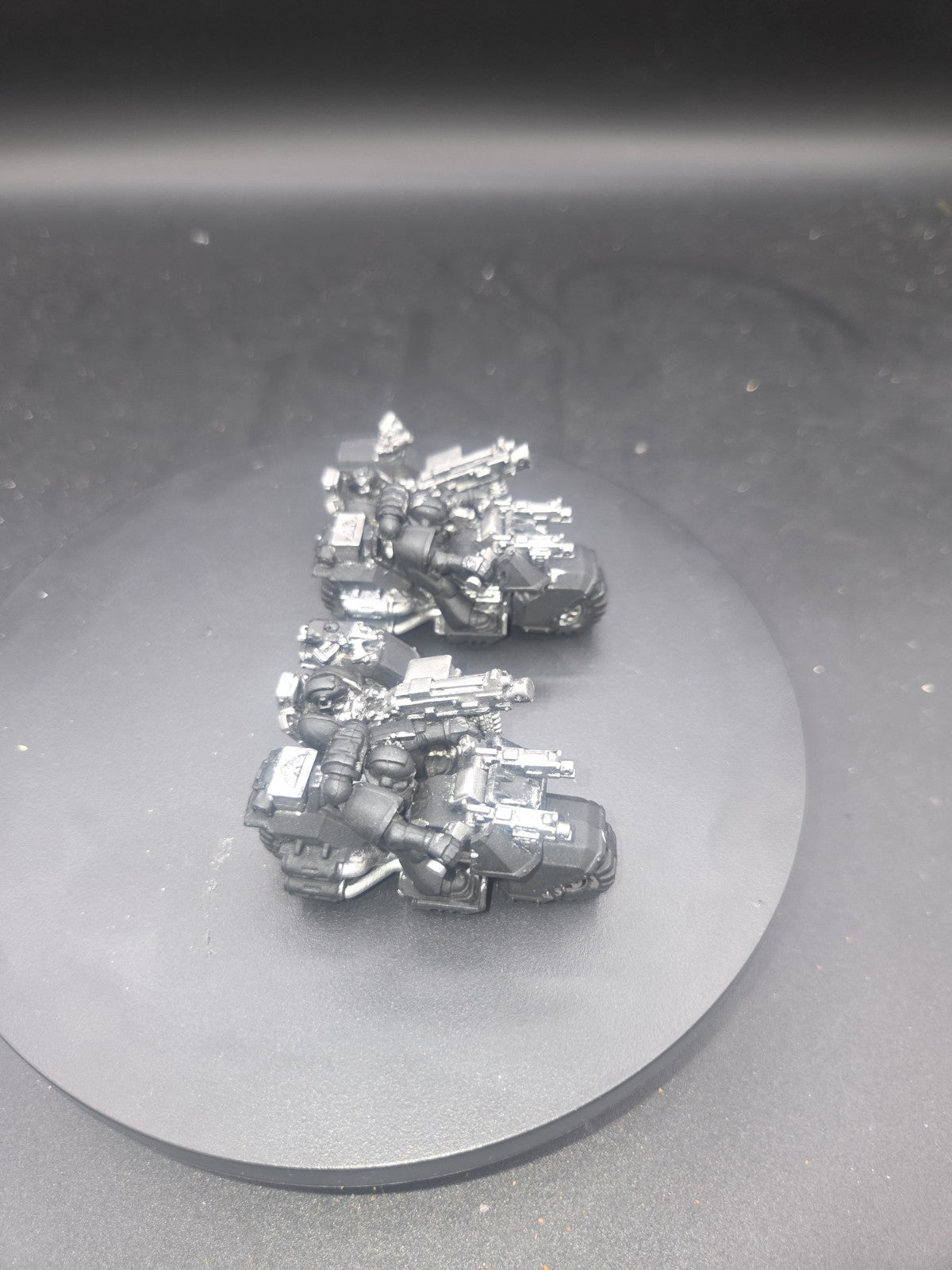 Warhammer 40K Space Marines - Attack Bike x2 oop metal painted3