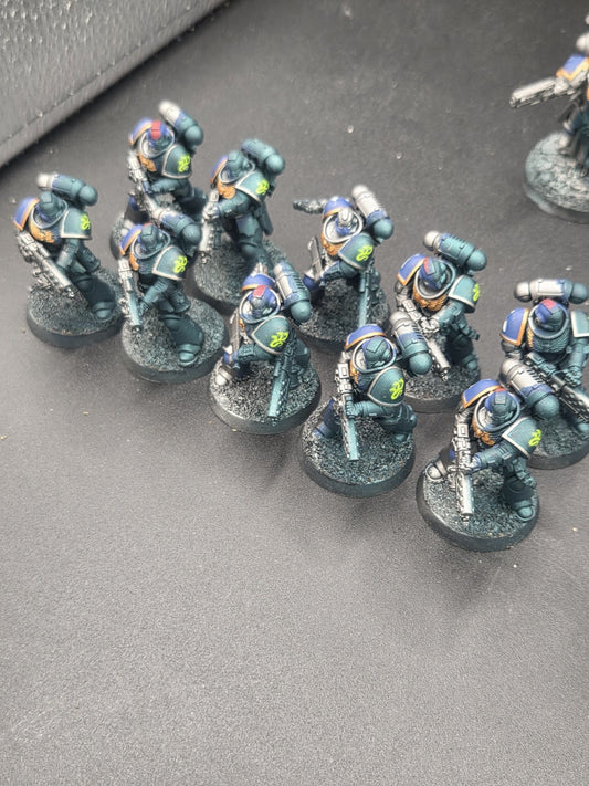Warhammer 40k Primaris Space Marine Army Alpha Legion lot Unique Paintjob1
