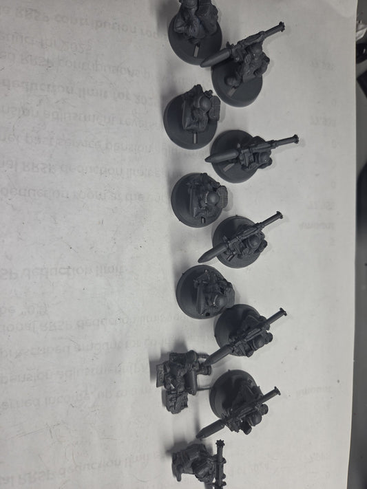 x5+ Steel Legion Missile Launcher Heavy Weapons Team Metal Warhammer 40K see des1