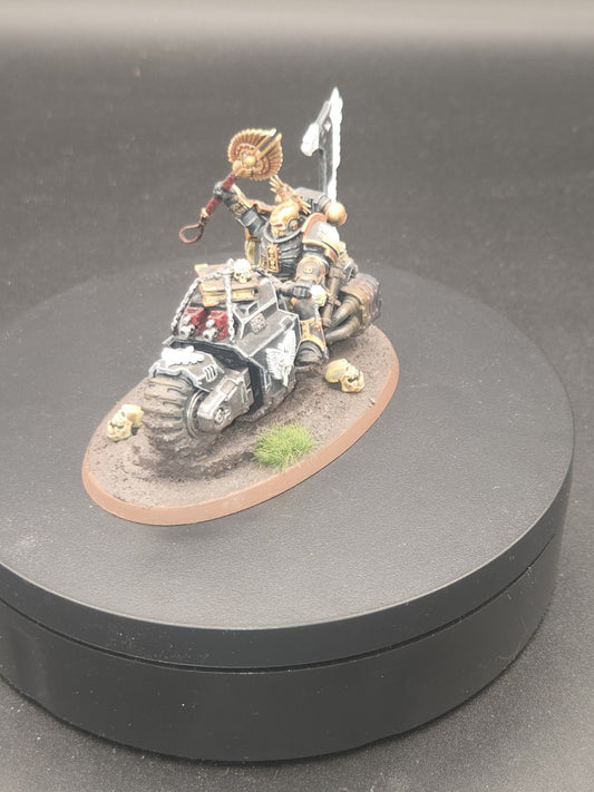 Primaris Chaplain on Bike Well painted Kitbashed DA Ravenwing 1