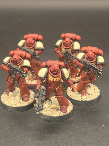 Blood Angels | Assault Intercessors 5  Tabletop Ready painted & based0
