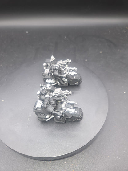 Warhammer 40K Space Marines - Attack Bike x2 oop metal painted3