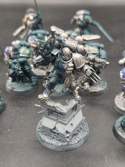 Warhammer 40k Primaris Space Marine Army Alpha Legion lot Unique Paintjob8