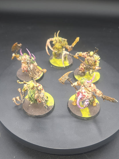 Warhammer Age of Sigmar: Maggotkin of Nurgle Putrid Blightkings Well painted 0