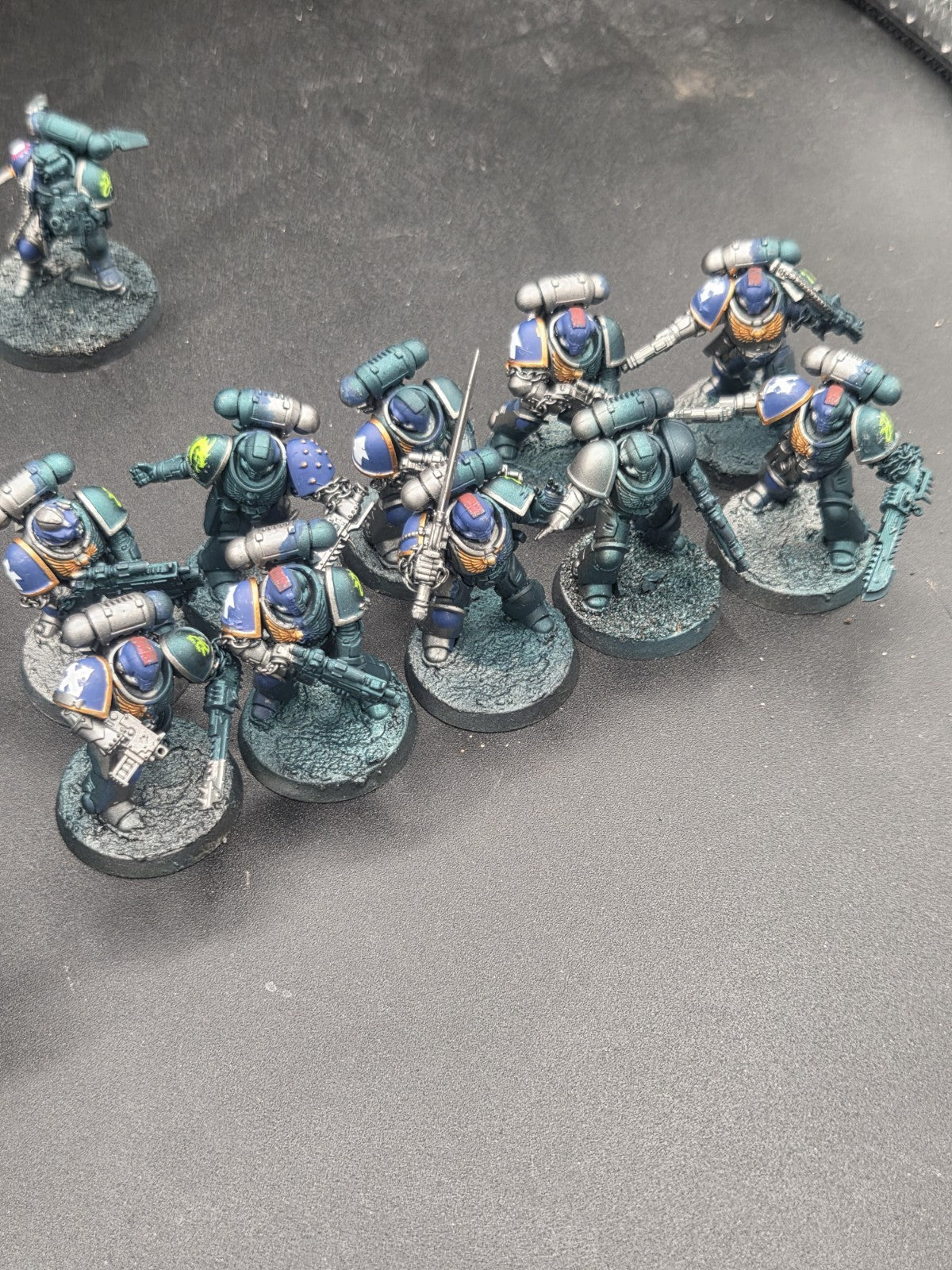 Warhammer 40k Primaris Space Marine Army Alpha Legion lot Unique Paintjob2