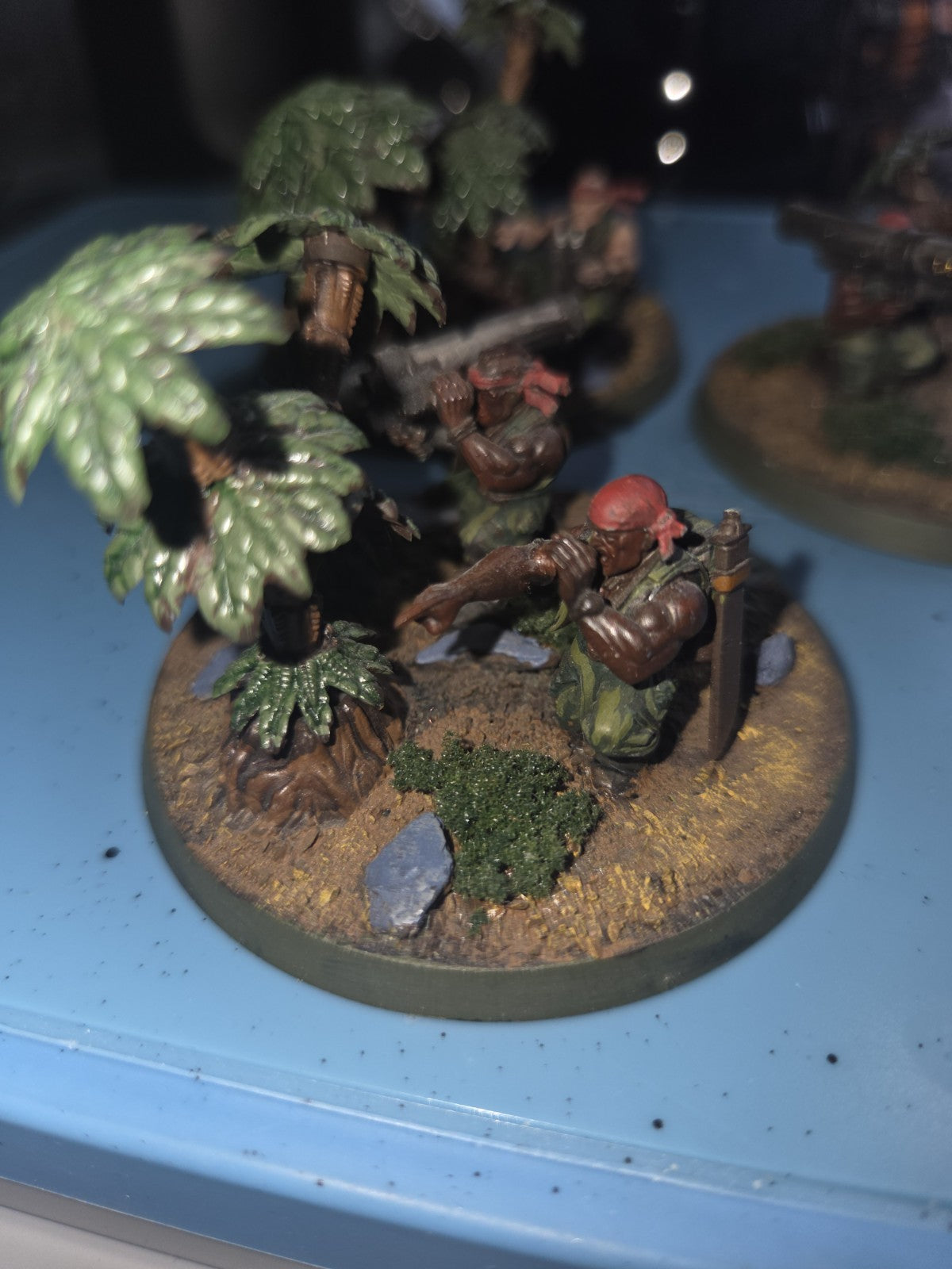 Warhammer 40K Well painted & Based Astra Militarum Catachan Heavy Weapon Squad1