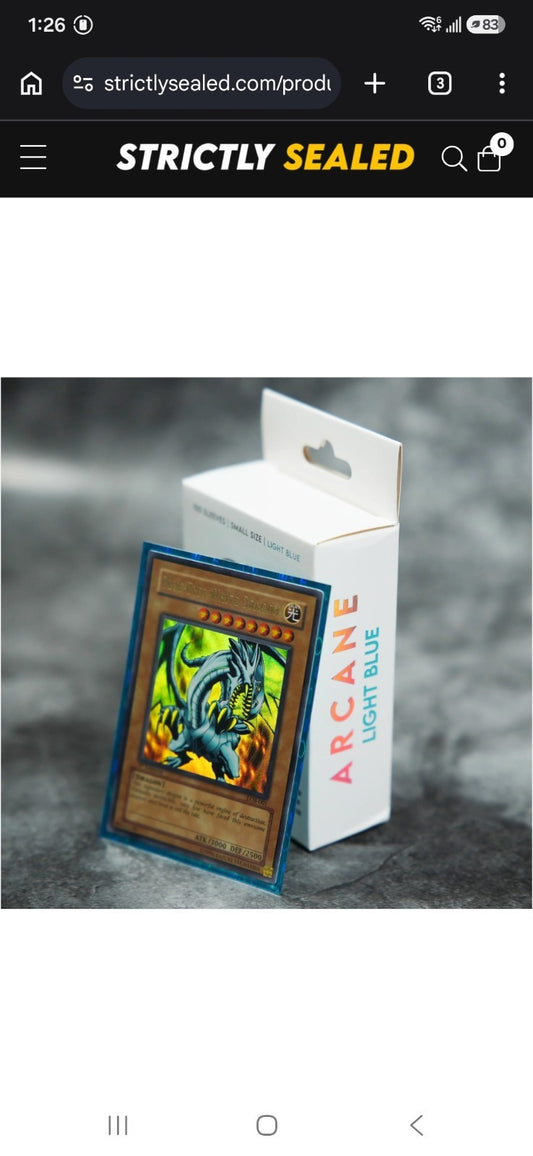 Arcane card sleeves  Japanese Yugioh size  10 color over 900 sleeve high quality0