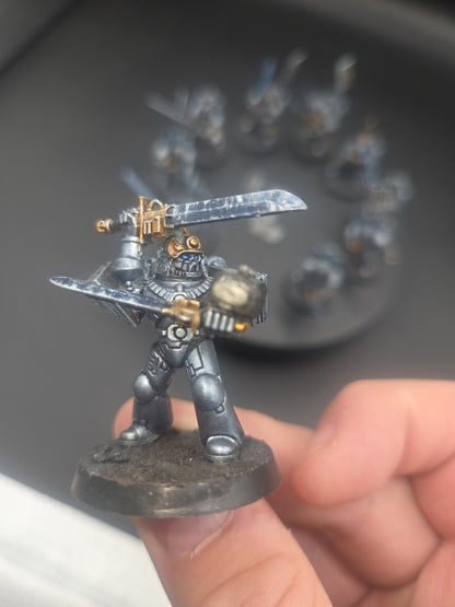GREY KNIGHTS Strike Squad x10 Kitbash Samurai heads Tabletop Ready Warhammer 40k5