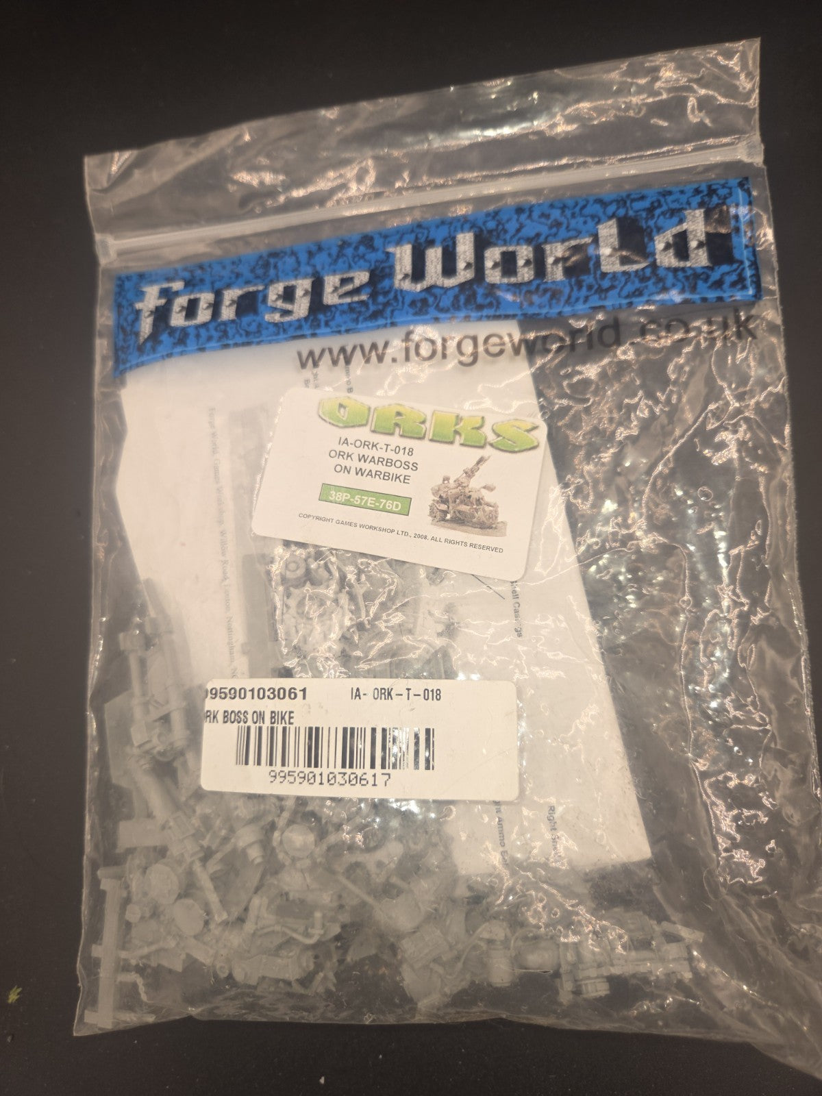Warhammer 40k Forgeworld OOP Ork Warboss on Warbike New Sealed0
