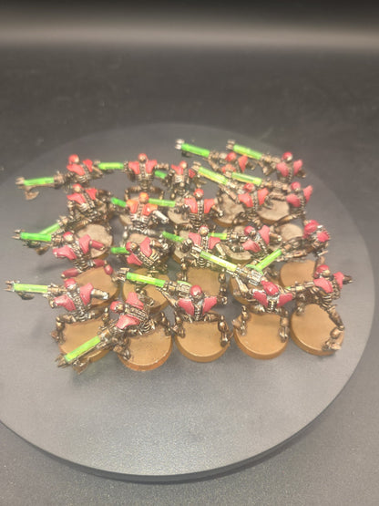 Warhammer 40K Necron Warriors x20 Old Sculpt Painted  OOP Green Rod 2