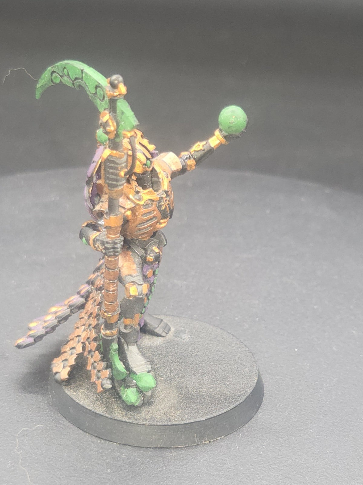 Necron Overlord with Resurrection Orb + Voidscythe - Warhammer 40K  well painted3