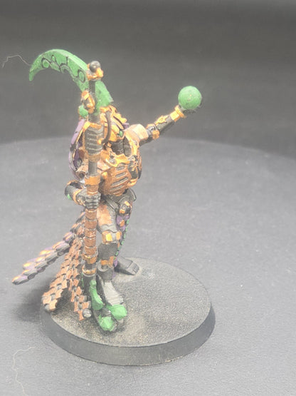 Necron Overlord with Resurrection Orb + Voidscythe - Warhammer 40K  well painted3