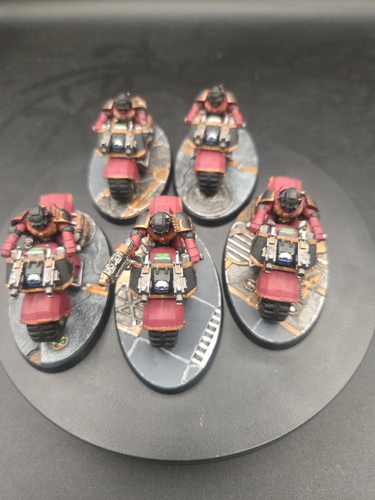 BLOOD ANGELS 5 Scout Bike Tabletop Ready Warhammer 40K 0