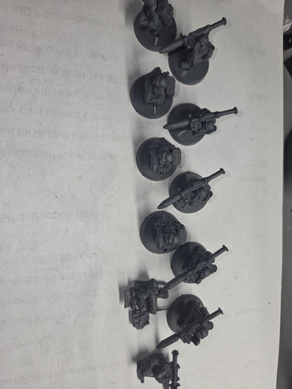 x5+ Steel Legion Missile Launcher Heavy Weapons Team Metal Warhammer 40K see des1