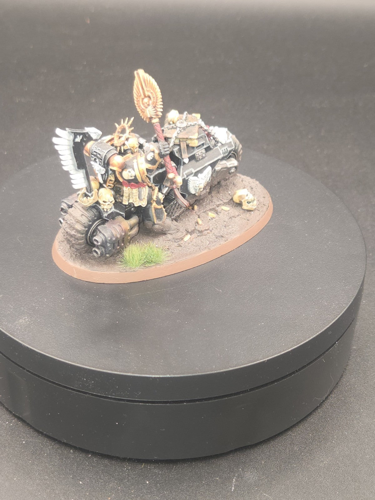 Primaris Chaplain on Bike Well painted Kitbashed DA Ravenwing 3