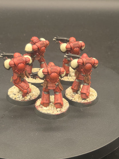 Blood Angels | Assault Intercessors 5  Tabletop Ready painted & based2