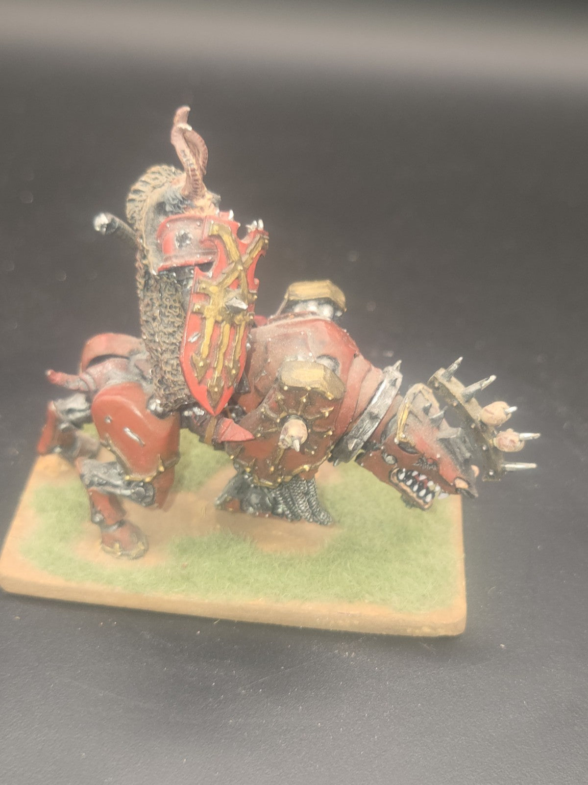 Warhammer Chaos AoS Blades Khorne Lord on Juggernaut (oop metal) tabletop ready3