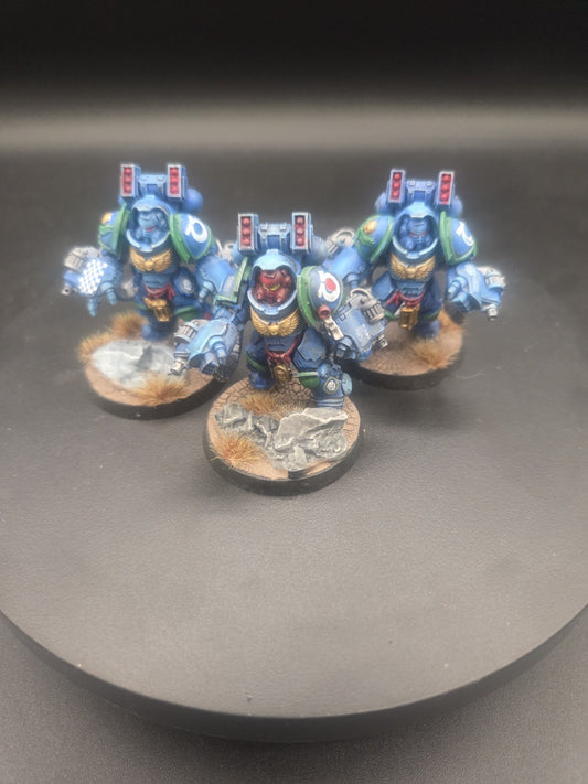 Warhammer 40k Space Marines Ultramarines Primaris Aggressors x3 Painted0