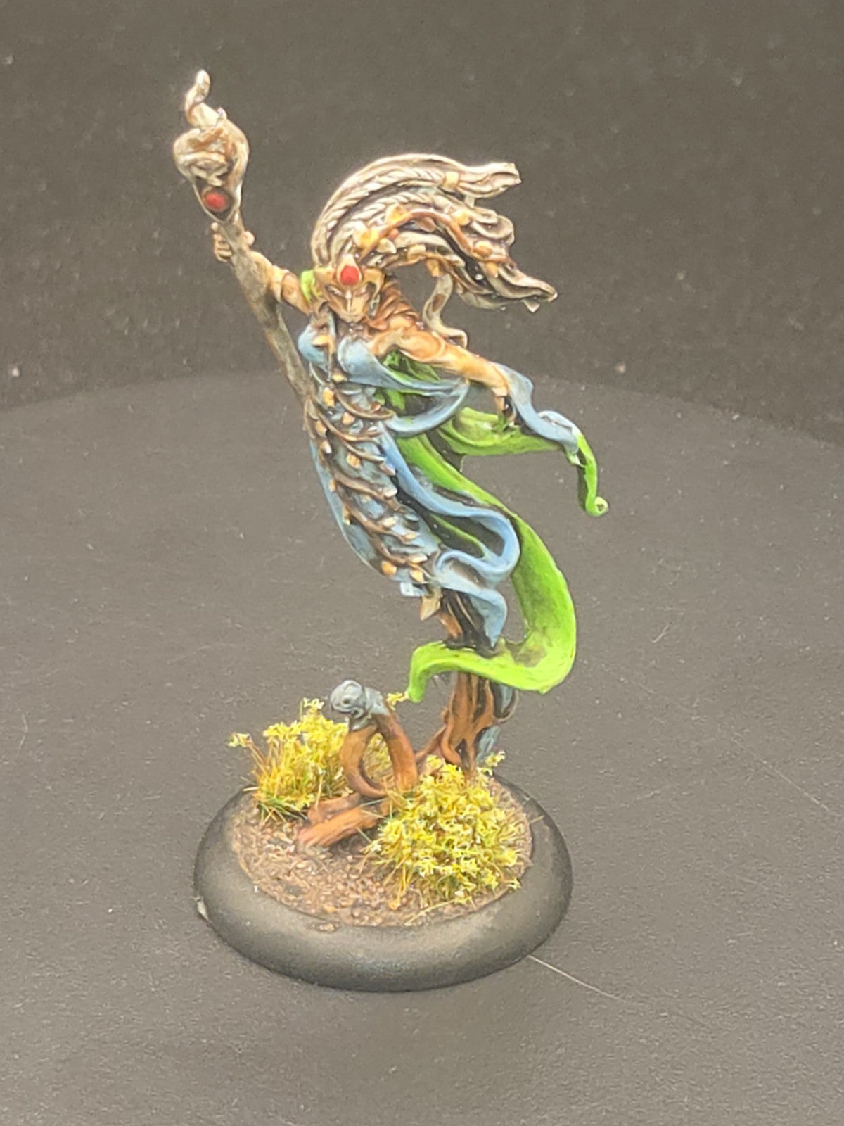 Warhammer Wood Elves metal WOOD ELF FEMALE SPELLWEAVER Painted Citadel 349490