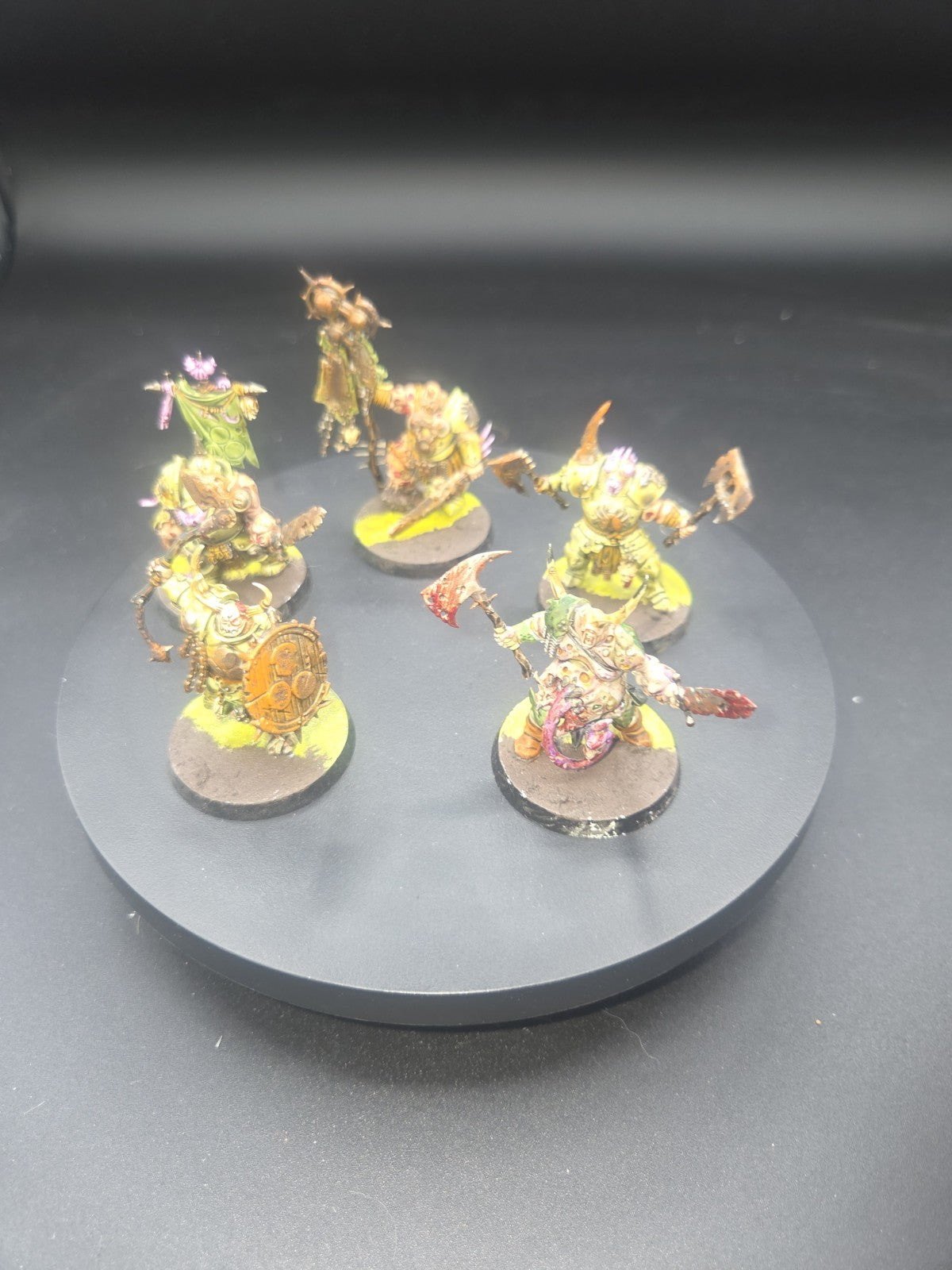 Warhammer Age of Sigmar: Maggotkin of Nurgle Putrid Blightkings Well painted 0