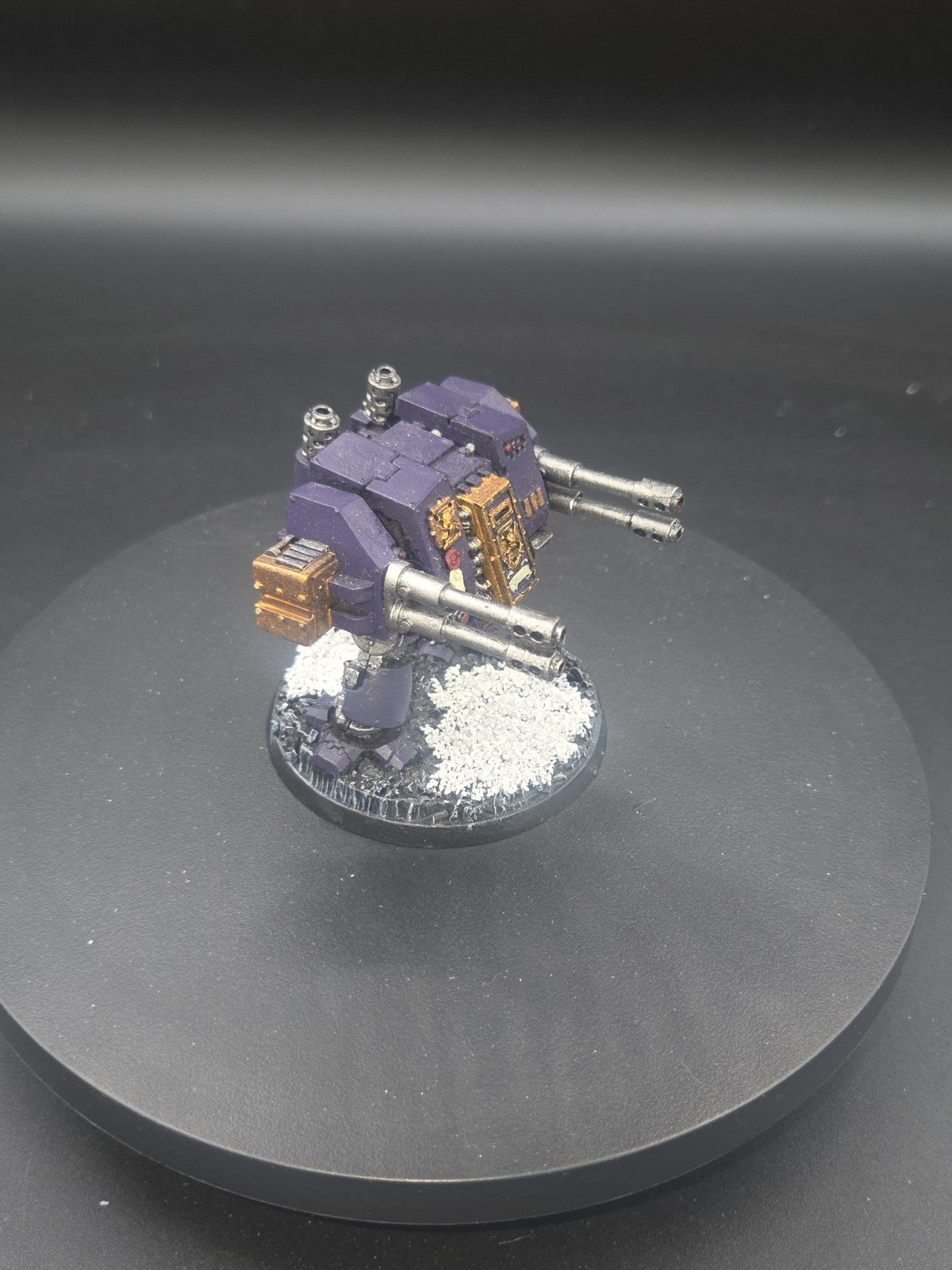 Emperor's Children Venerable Dreadnaught with Mortis pattern Autocannons0
