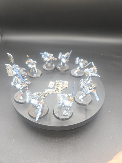 GREY KNIGHTS Strike Squad x10 Kitbash Samurai heads Tabletop Ready Warhammer 40k3