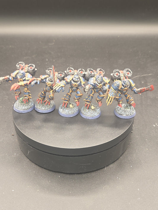 40K Warhammer Chaos Space Marines  Raptors x5 Tabletop Ready Night Lords Painted0