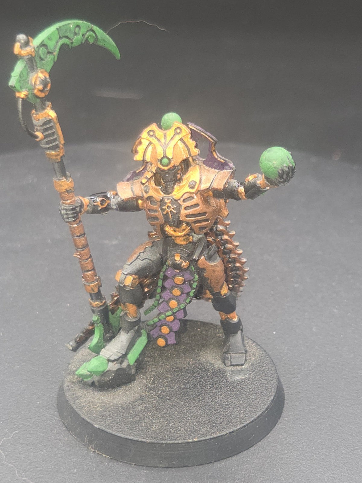 Necron Overlord with Resurrection Orb + Voidscythe - Warhammer 40K  well painted0