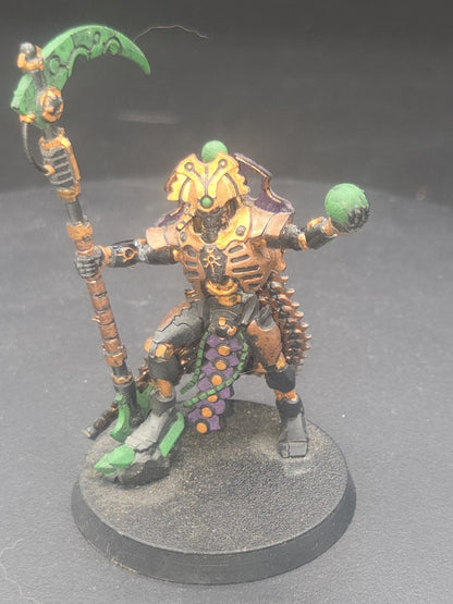 Necron Overlord with Resurrection Orb + Voidscythe - Warhammer 40K  well painted0