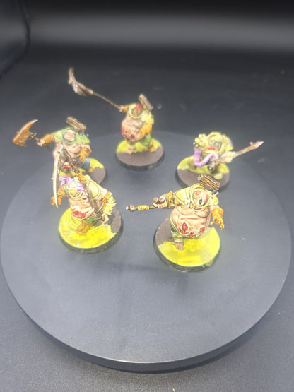 Warhammer Age of Sigmar: Maggotkin of Nurgle Putrid Blightkings Well painted 0
