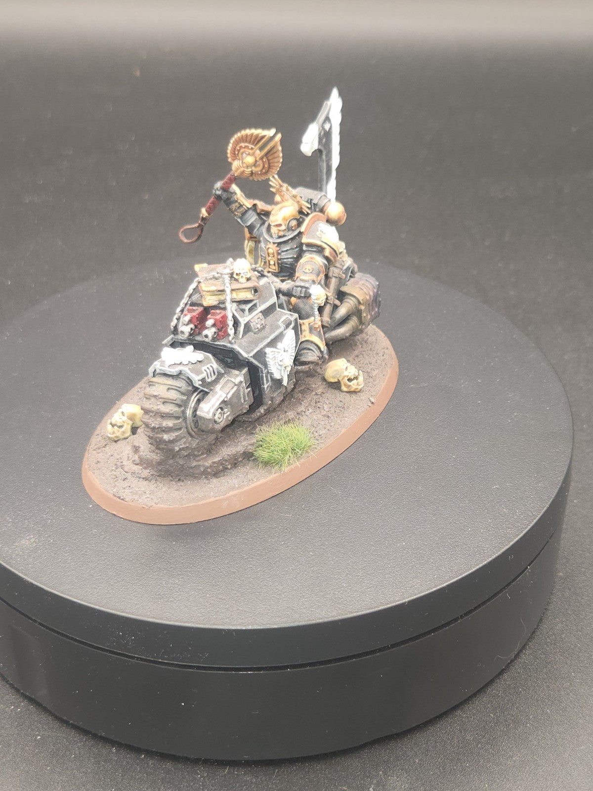 Primaris Chaplain on Bike Well painted Kitbashed DA Ravenwing 1