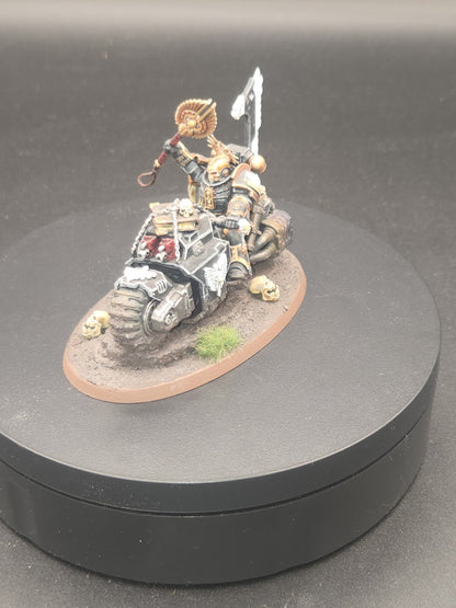 Primaris Chaplain on Bike Well painted Kitbashed DA Ravenwing 1