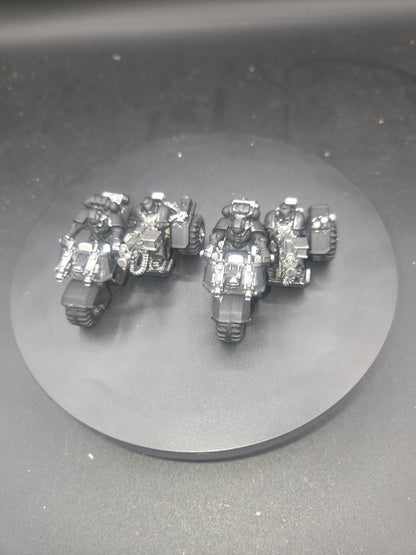Warhammer 40K Space Marines - Attack Bike x2 oop metal painted0