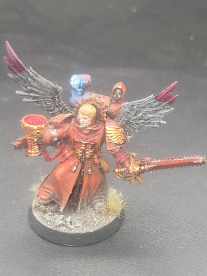 Tabletop Ready Warhammer 40k Blood Angels Sanguinary Priest. Kitbash wings0